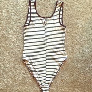 Striped bodysuit